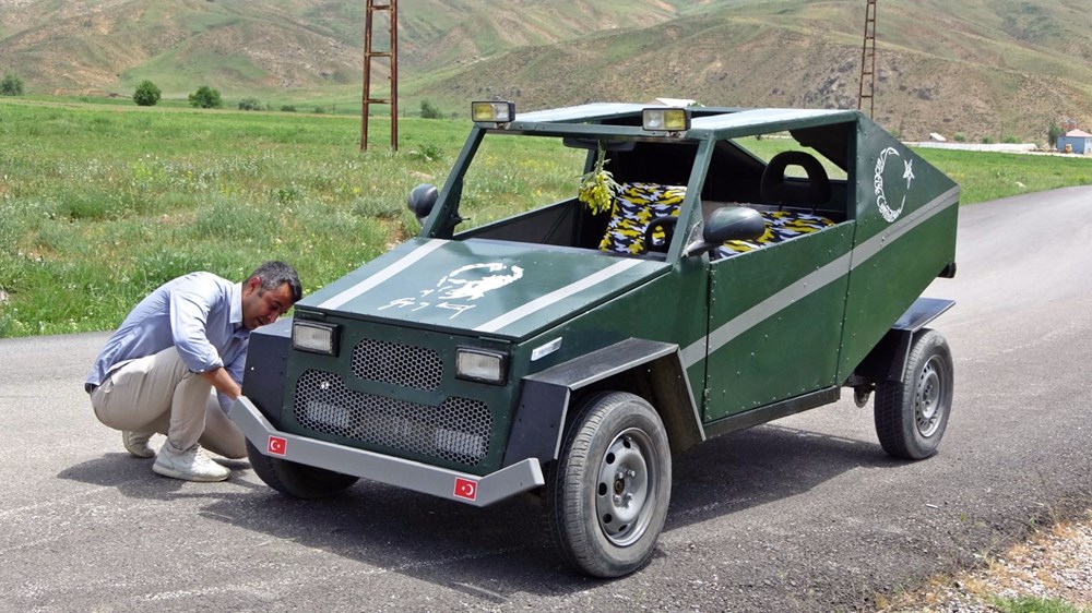 Yüksekovalı çoban 20 litre benzinle 150 kilometre giden ‘Hummer’ tarzı araba yaptı - 4