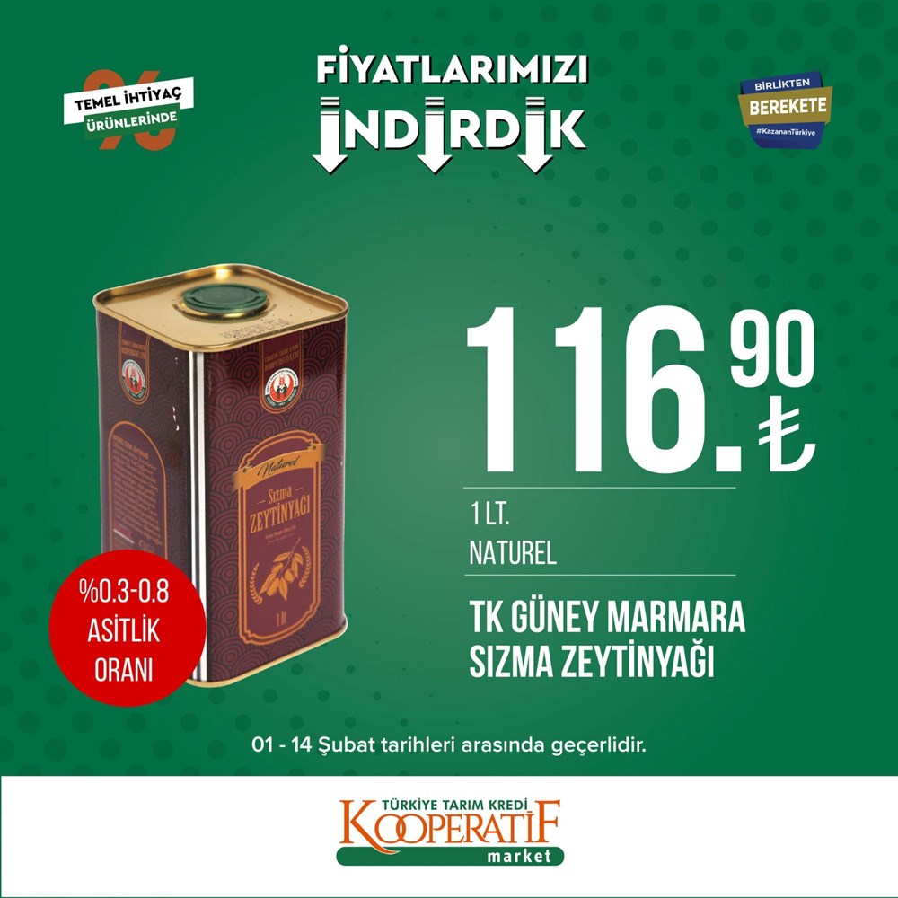 Tarım Kredi Kooperatif Market güncel indirimli ürünler listesini paylaştı Tarım Kredi Kooperatif Market yeni indirimli ürünler listesi belli oldu (1-14 Şubat güncel indirimli ürünler kataloğu) - 45