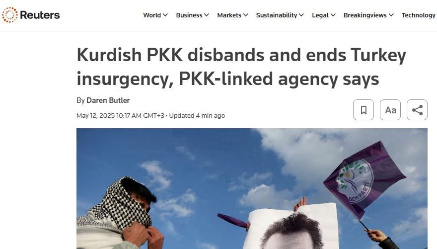 PKK'nın fesih kararı dünya basınında