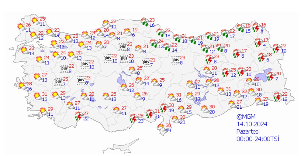 10 il için sarı kodlu uyarı: Sıcaklık 6 derece daha azalacak! - 16