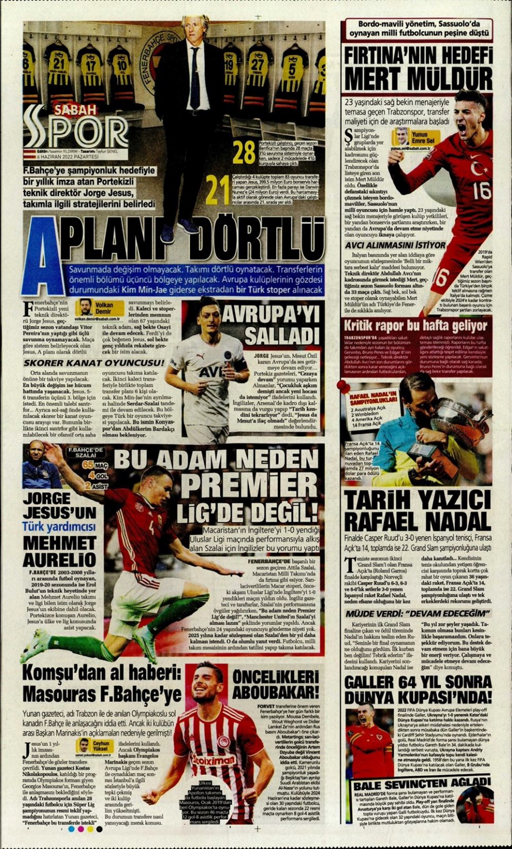 Günün spor manşetleri (6 Haziran 2022) - 10