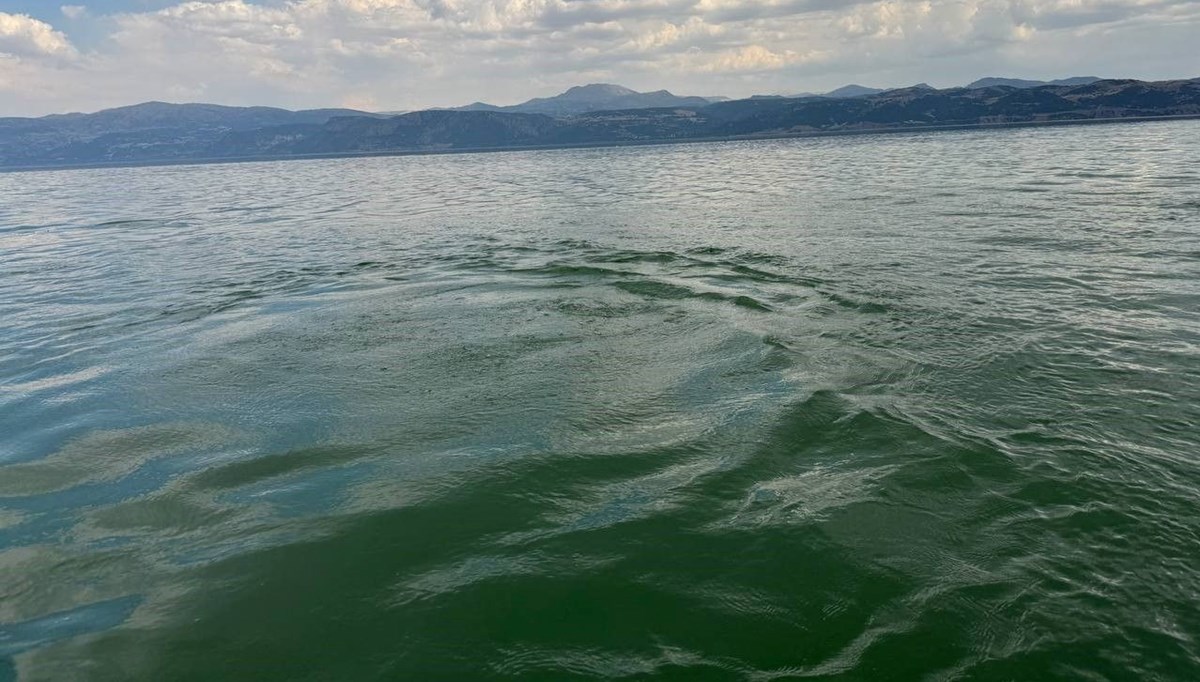 Eğirdir Gölü'nde korkutan görüntü: Gaz çıkışı kaynaklı olabilir