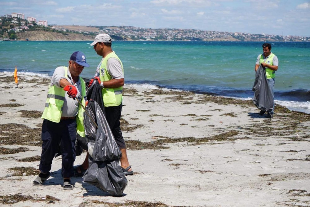 Tekirdağ'ın tatil beldesinde 500 ton çöp toplandı - 6