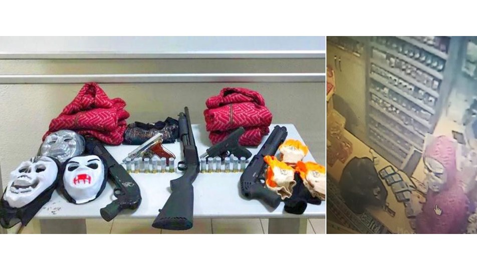 Akaryakıt istasyonu soyguncuları kaçarken paraları düşürdü
