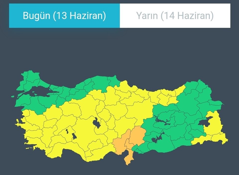 Meteoroloji'den 42 il için 'sarı ve turuncu' kodlu uyarı - 1