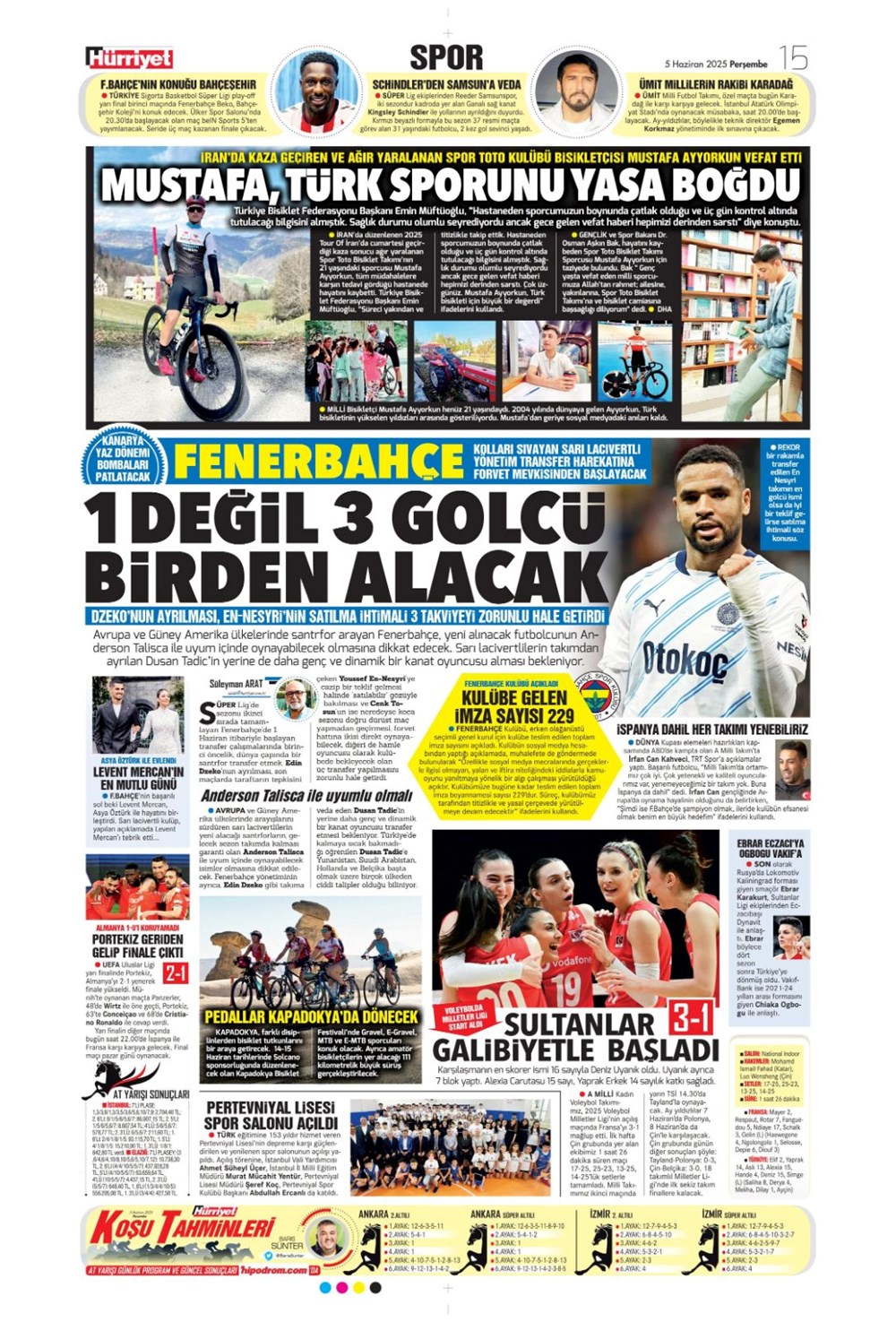 Transferin gündemi Sane (5 Haziran 2025 spor manşetleri) - 8