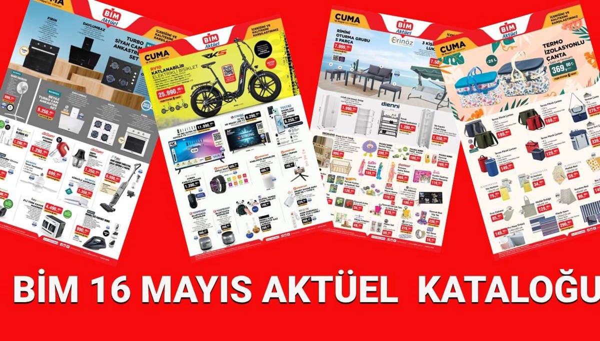 BİM 16 Mayıs cuma aktüel kataloğu: Elektronik ev aletleri, teknoloji ürünleri geliyor