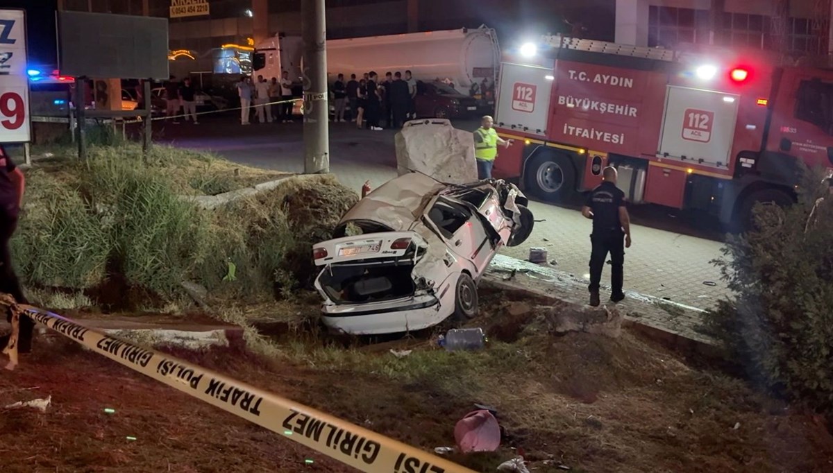 Aydın'da 3 araç birbirine girdi: 1 ölü, 5 yaralı