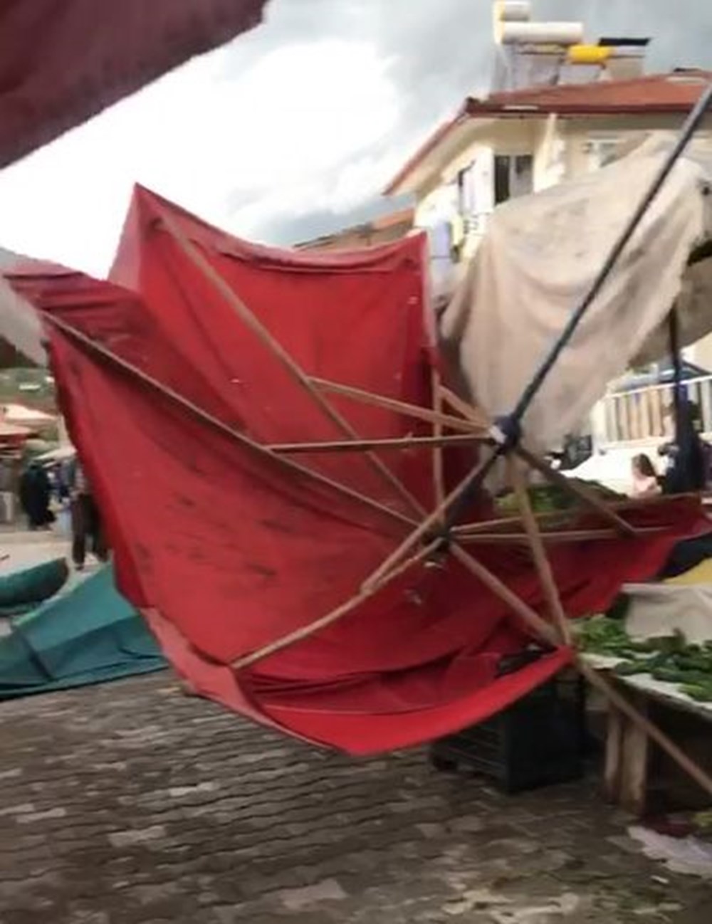 Tokat'ta şiddetli rüzgar: Çatılar uçtu, ağaçlar devrildi - 7