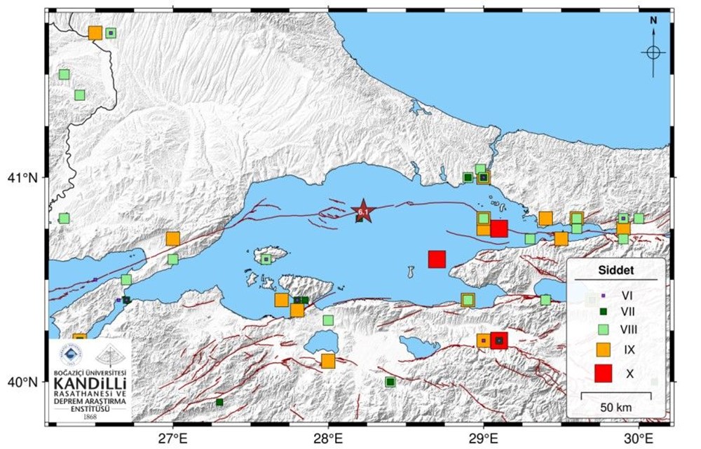 Kandilli Rasathanesi'nin deprem raporu: Depremin şiddeti denizde 8, karada 5 ölçüldü - 5