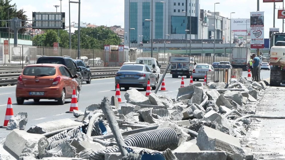 75 günlük çalışma başladı: E-5'te yoğunluk oluştu! - 2