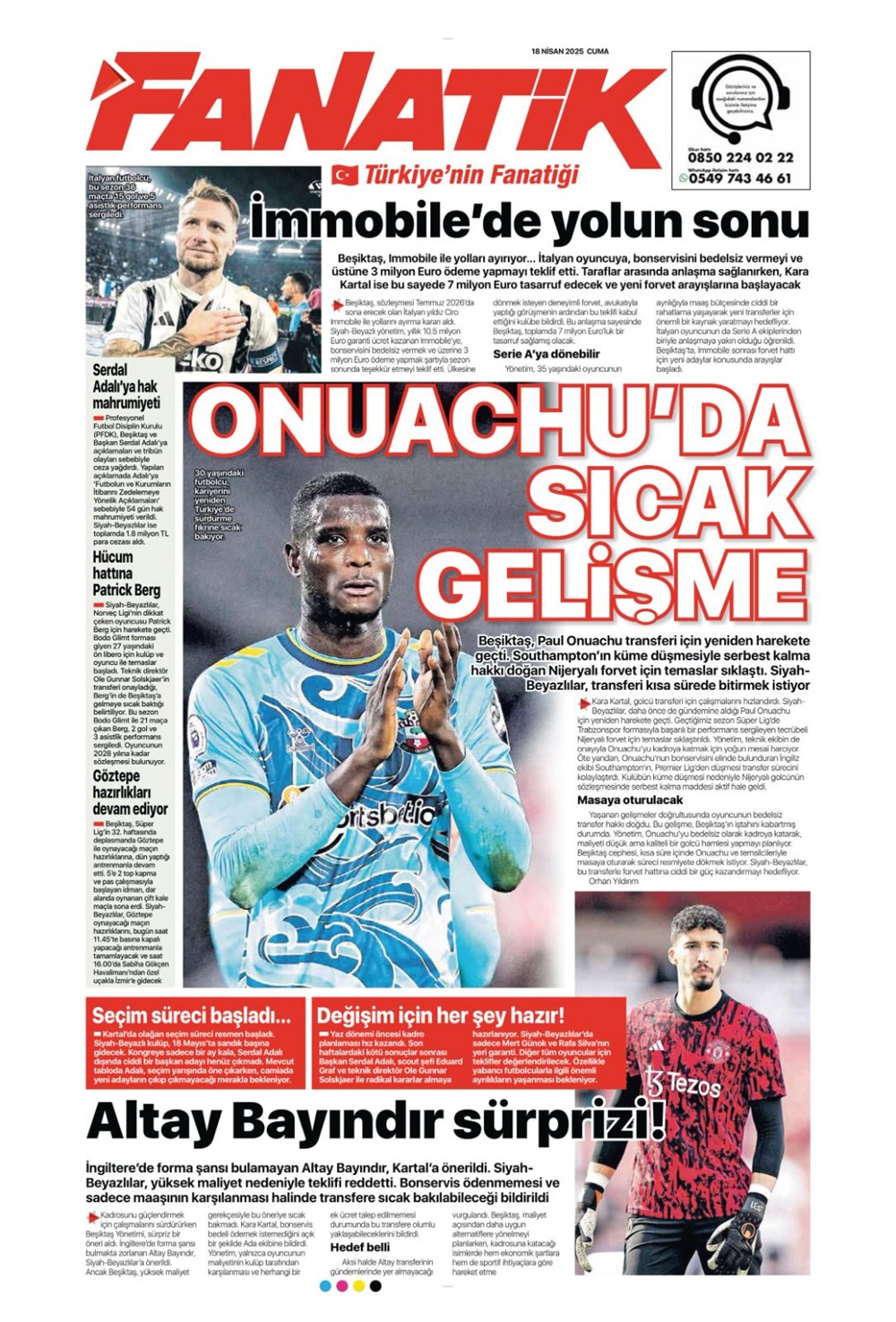 "Kolo Muani bombası" (18 Nisan 2025 spor manşetleri) - 16