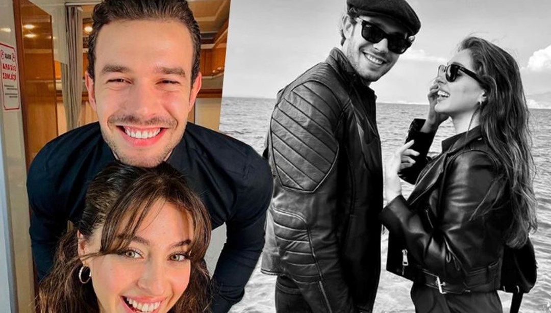 Aytaç Şaşmaz'dan sevgilisi Cemre Baysel'e set ziyareti