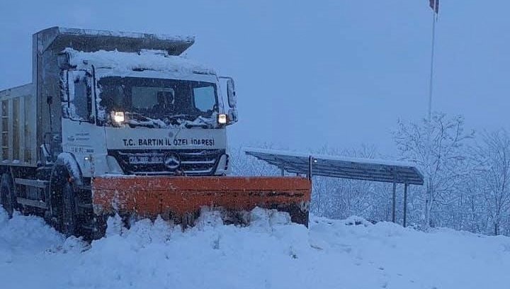 Bartın'da 34 köy yolu ulaşıma kapandı