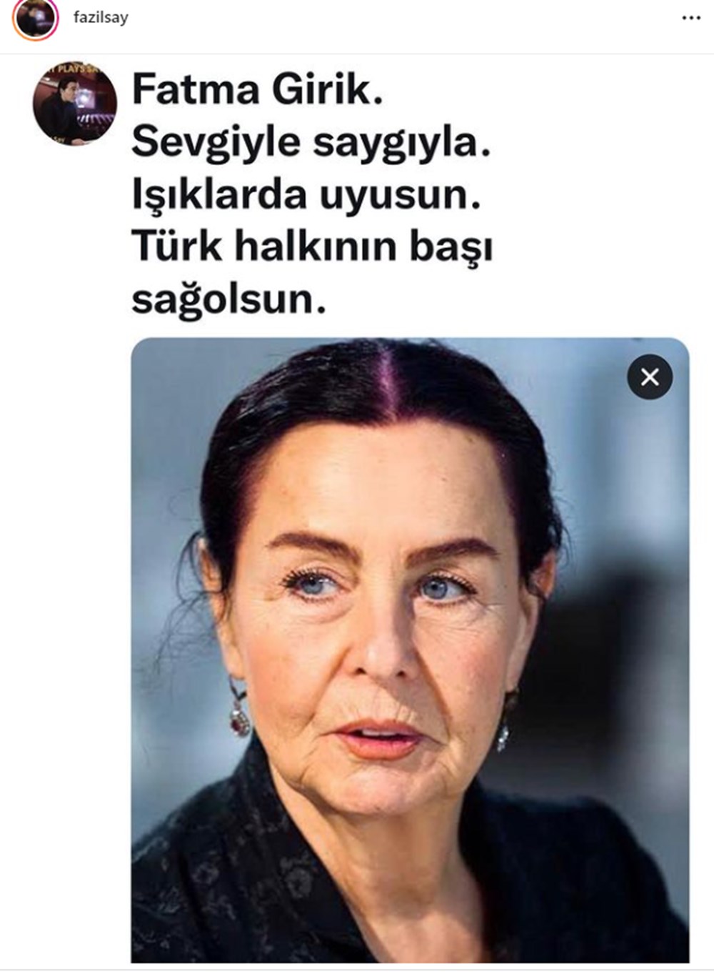 Ünlüler Fatma Girik'e sosyal medya mesajlarıyla veda etti - 4