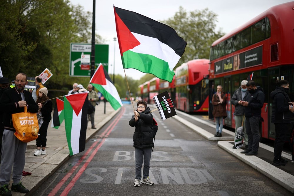 İngiltere ve Fransa'da Filistin'e destek gösterileri - 11