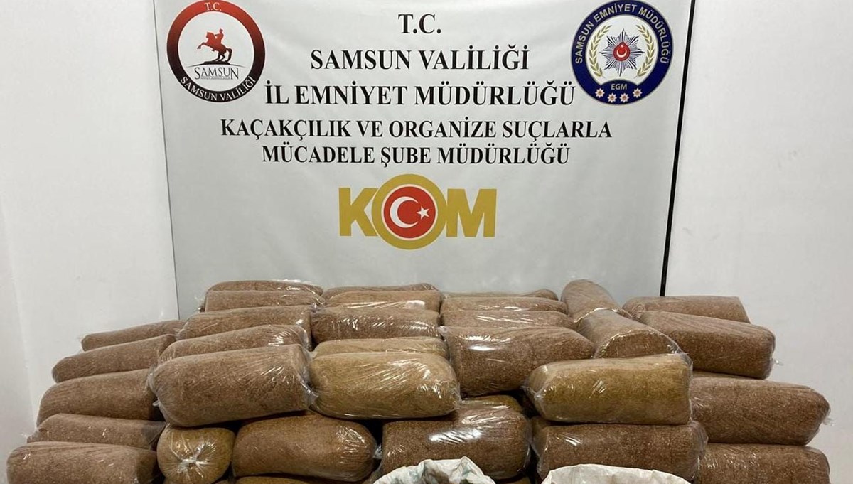 Samsun'da 435 kilogram kaçak tütün ele geçirildi Samsun'da 435 kilogram kaçak tütün ele geçirildi