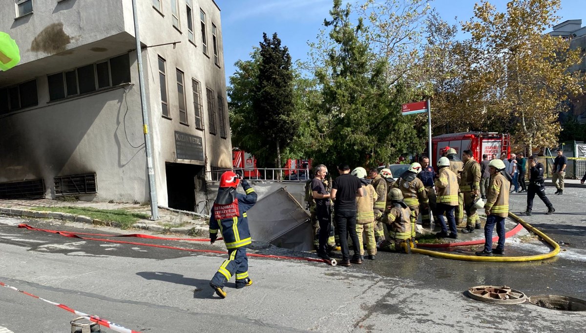 Bağcılar'da işyerinde patlama anı kamerada