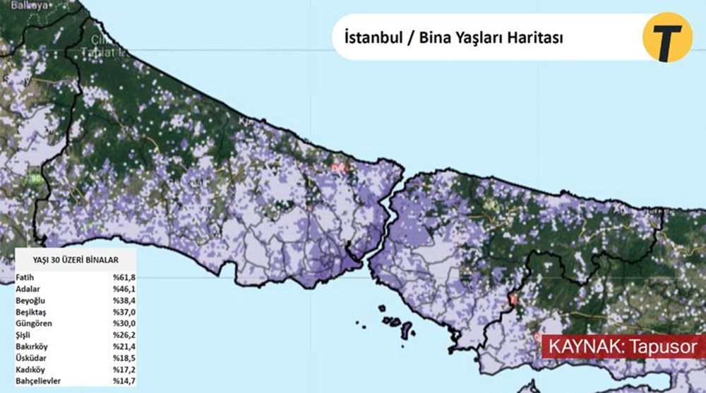 İstanbul'un bina yaşı haritası: Depremde hangi semtler daha riskli? - 8