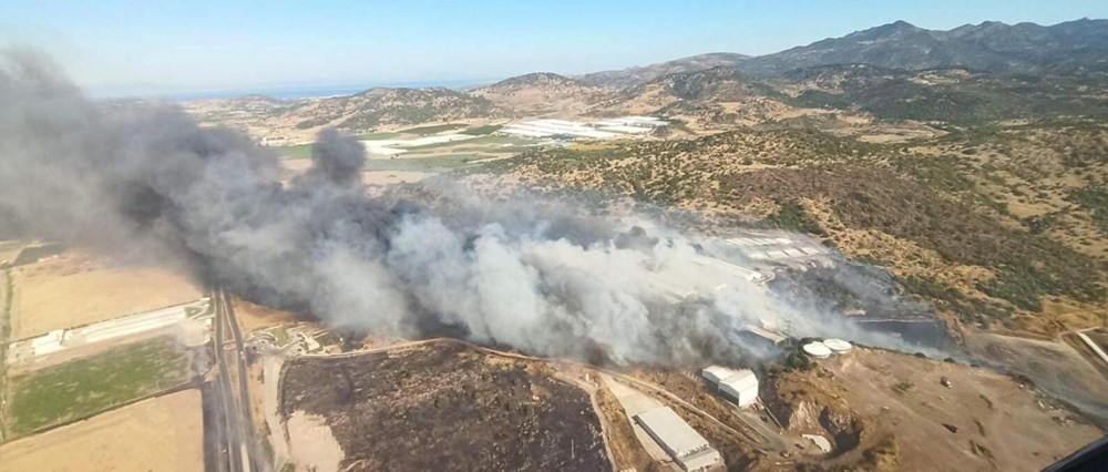 İzmir'de süt tesisinde çıkan yangın otluk alana sıçradı - 2