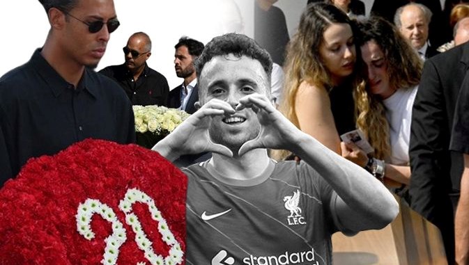 Jota'nın cenazesinde gözyaşları sel oldu