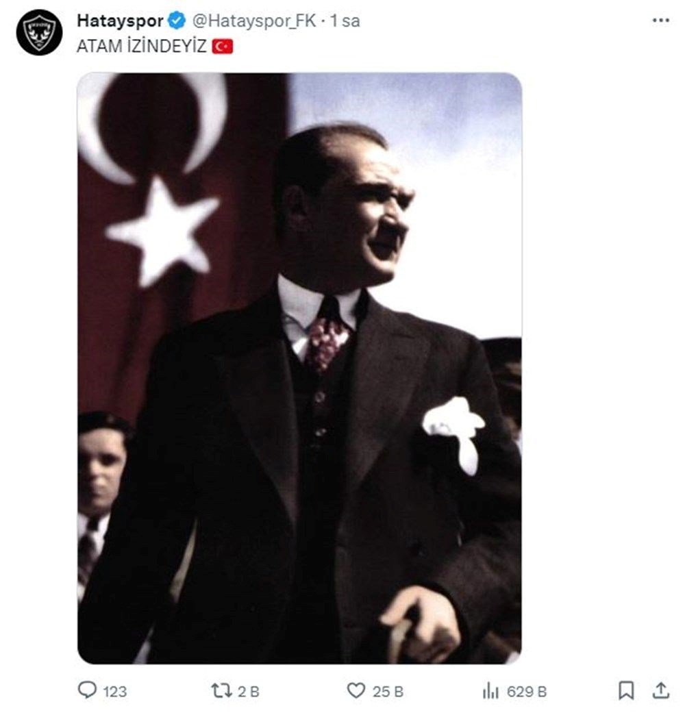 Süper Kupa'da kriz sonrası kulüplerden Atatürk paylaşımları - 12