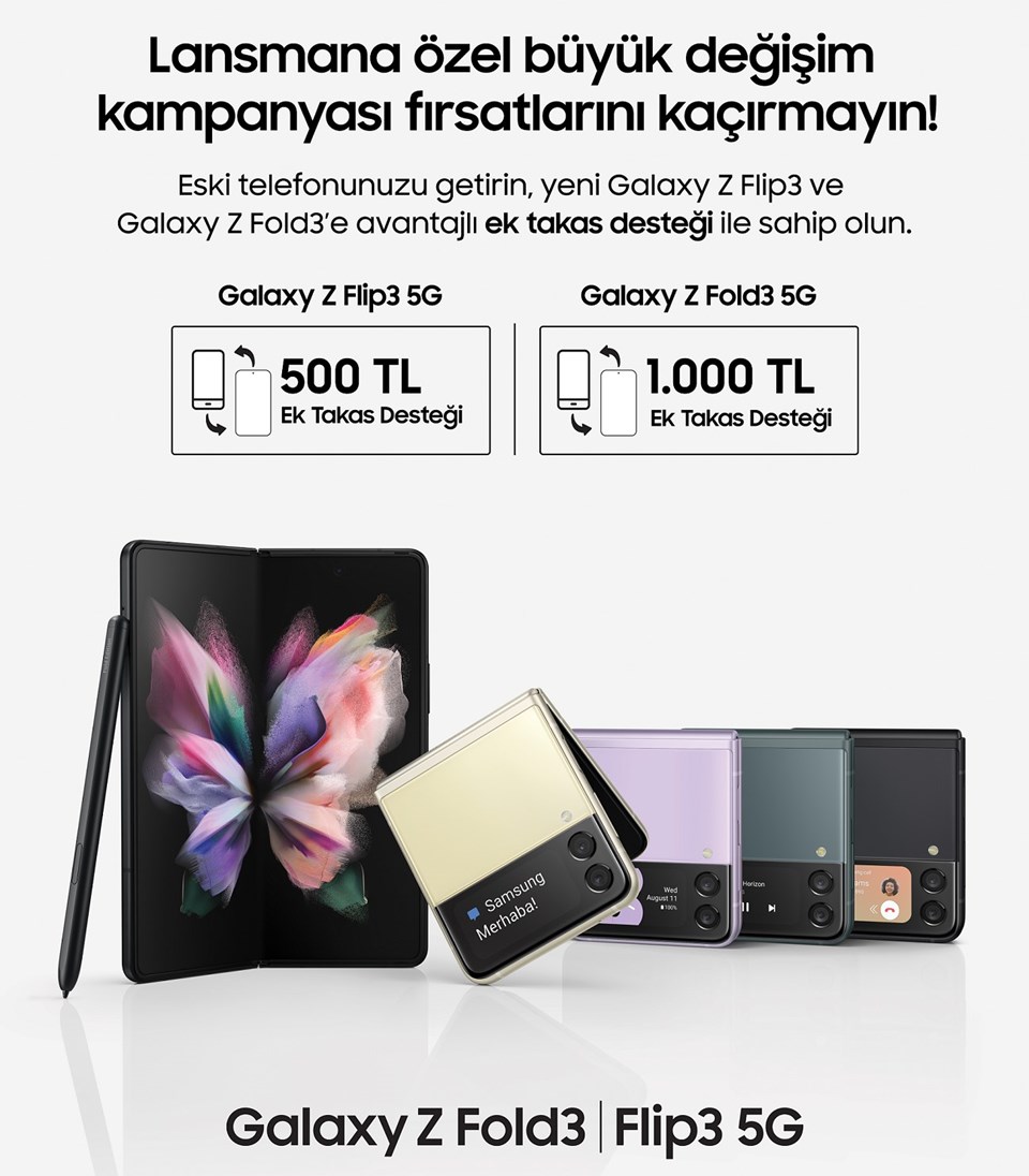Galaxy Z Fold3 5G ve Galaxy Z Flip3 5G'nin mağazalardaki satışı başladı! (Samsung'da ek değişim fırsatı) - 1