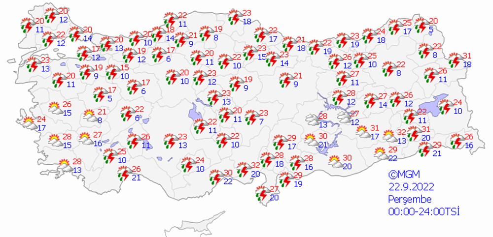 Meteoroloji'den sağanak yağış ve kuvvetli rüzgar uyarısı (İstanbul'da bugün hava nasıl olacak?) - 11