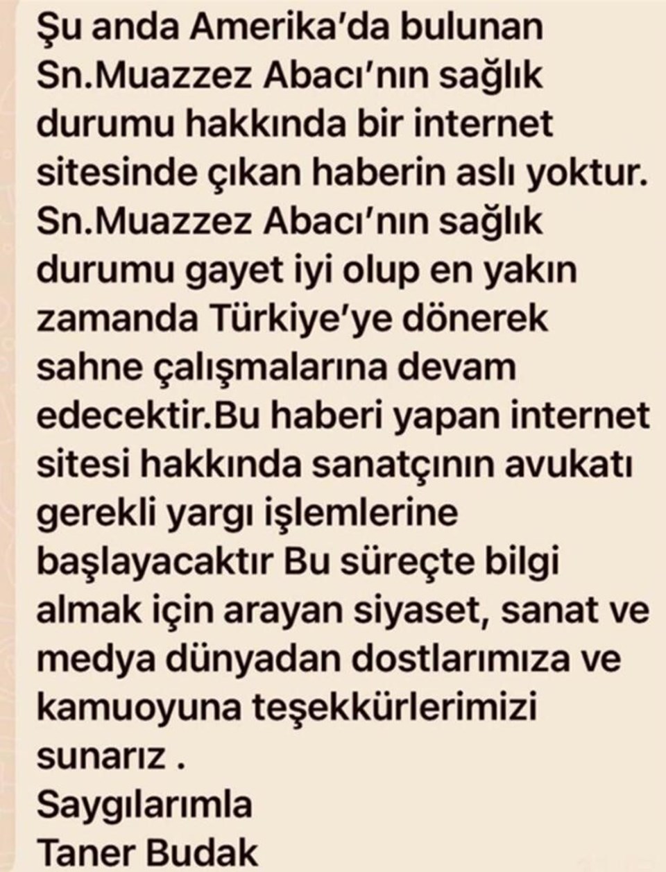 Muazzez Abacı'nın Alzheimer'a yakalandığı iddiasına menajerinden açıklama - 1