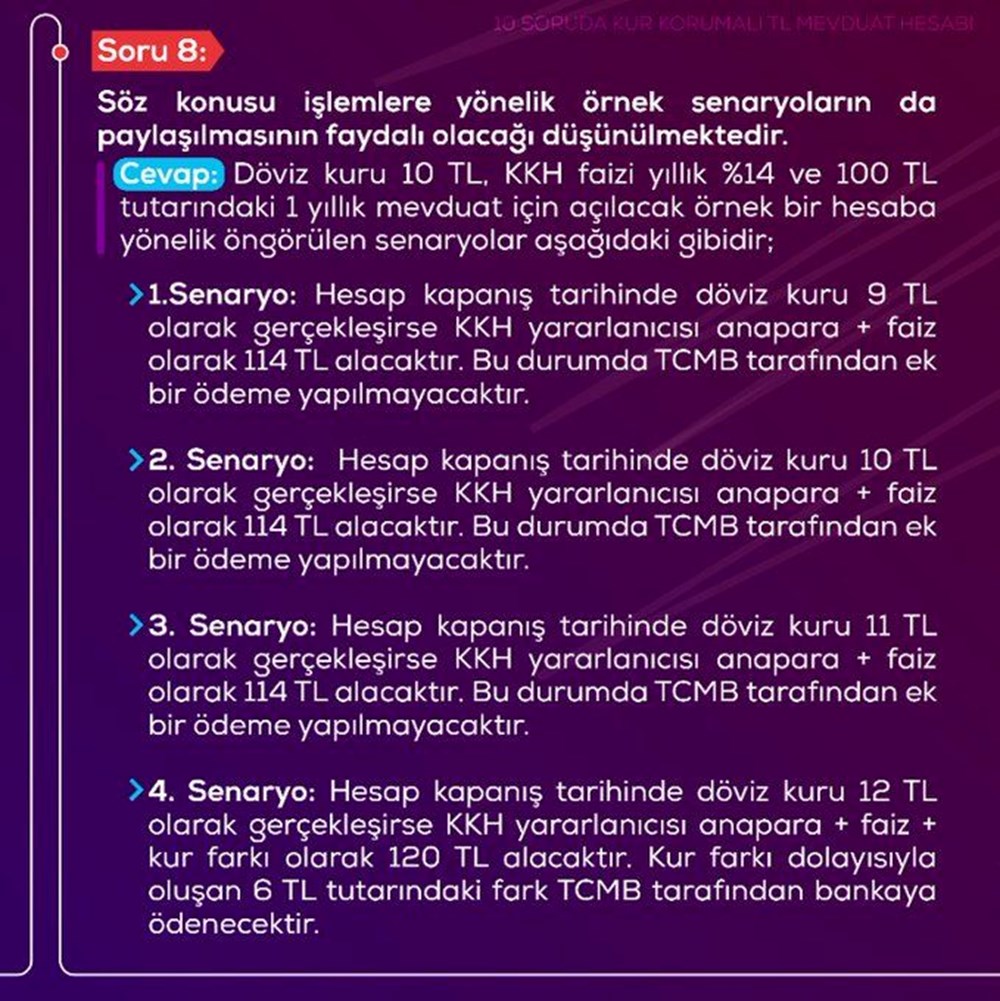 Bakanlık açıkladı: İşte 10 soruda Kur Korumalı TL Mevduat Hesabı - 5