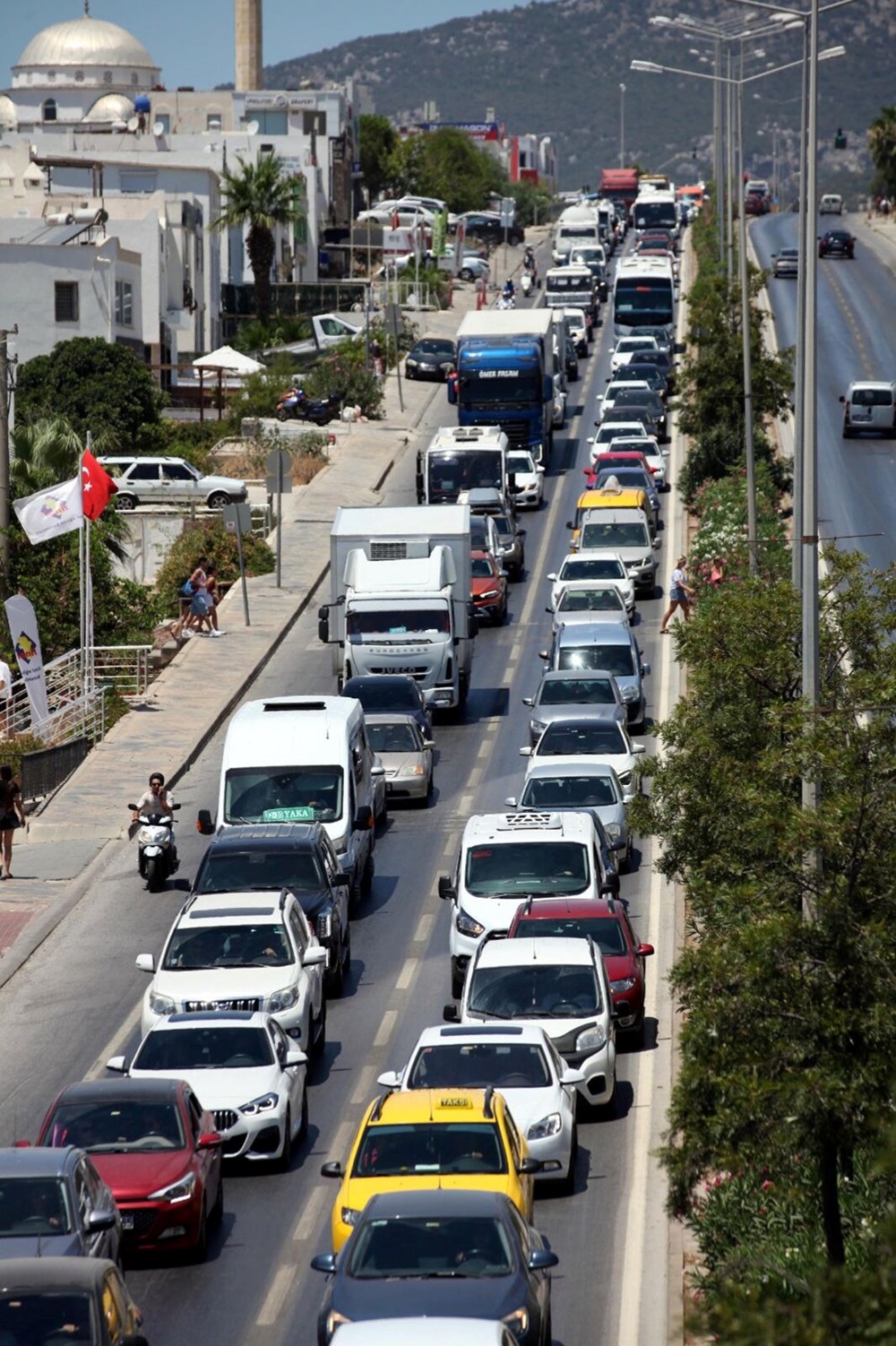 Bodrum'da tatil dönüşü yoğunluğu: Kilometrelerce araç kuyruğu oluştu - 10