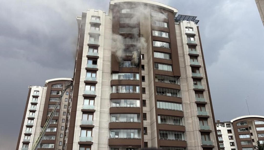 Ankara'da 14 katlı binada yangın: Can pazarı yaşandı