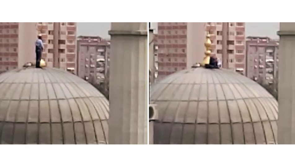 Kubbede namaz kıldı