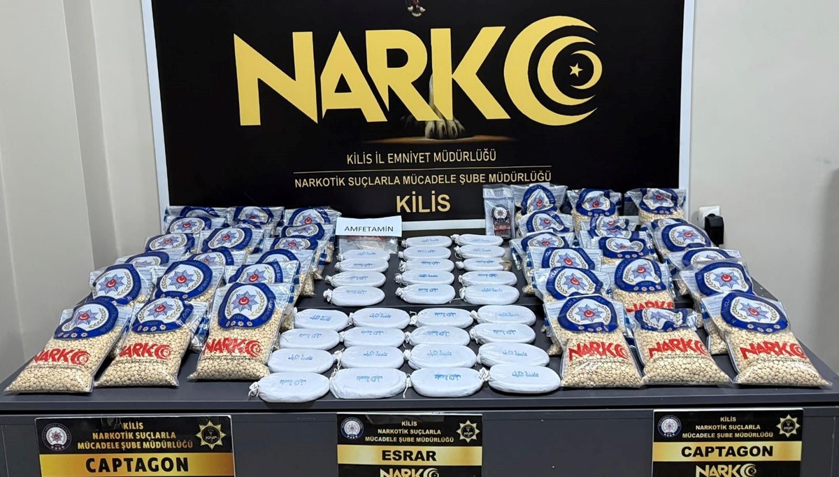 Kilis'te 57 kilo esrar ele geçirildi