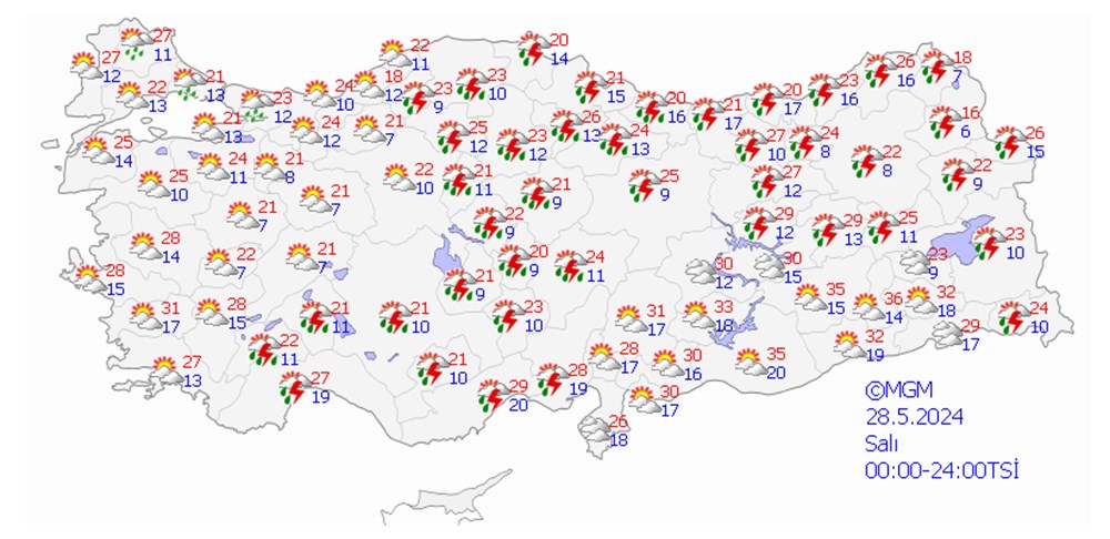 Meteoroloji'den 19 il için sarı kodlu uyarı: Sıcaklık azalıyor, kuvvetli yağış geliyor! (Yeni haftada hava nasıl olacak?) - 14