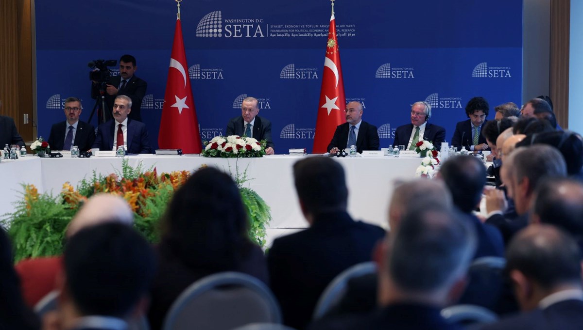 Cumhurbaşkanı Erdoğan, ABD'li düşünce kuruluşu temsilcileriyle bir araya geldi