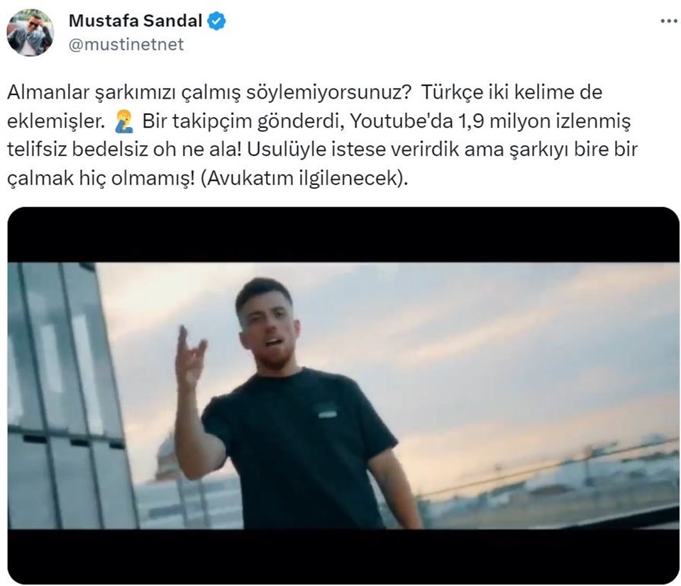 Mustafa Sandal'dan "İsyankar" tepkisi: Almanlar şarkımızı çalmış - 1