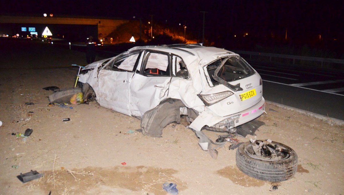 İngiltere'den gelen gurbetçi aile kaza yaptı