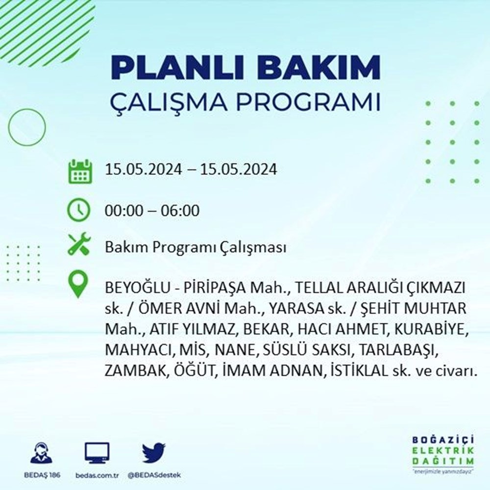 تركيا اليوم انقطاع التيار الكهربائي عن 22 منطقة بإسطنبول.. طالع الجدول انقطاع التيار الكهربائي عن 22 منطقة بإسطنبول: متى تعود الكهرباء؟ (15 مايو برنامج انقطاع BEDAŞ) - 17