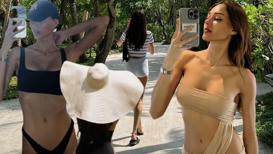 Dilan Çiçek Deniz'den tatil pozları: Havuzda kahvaltıyla bir fotoğrafım bile olamamış