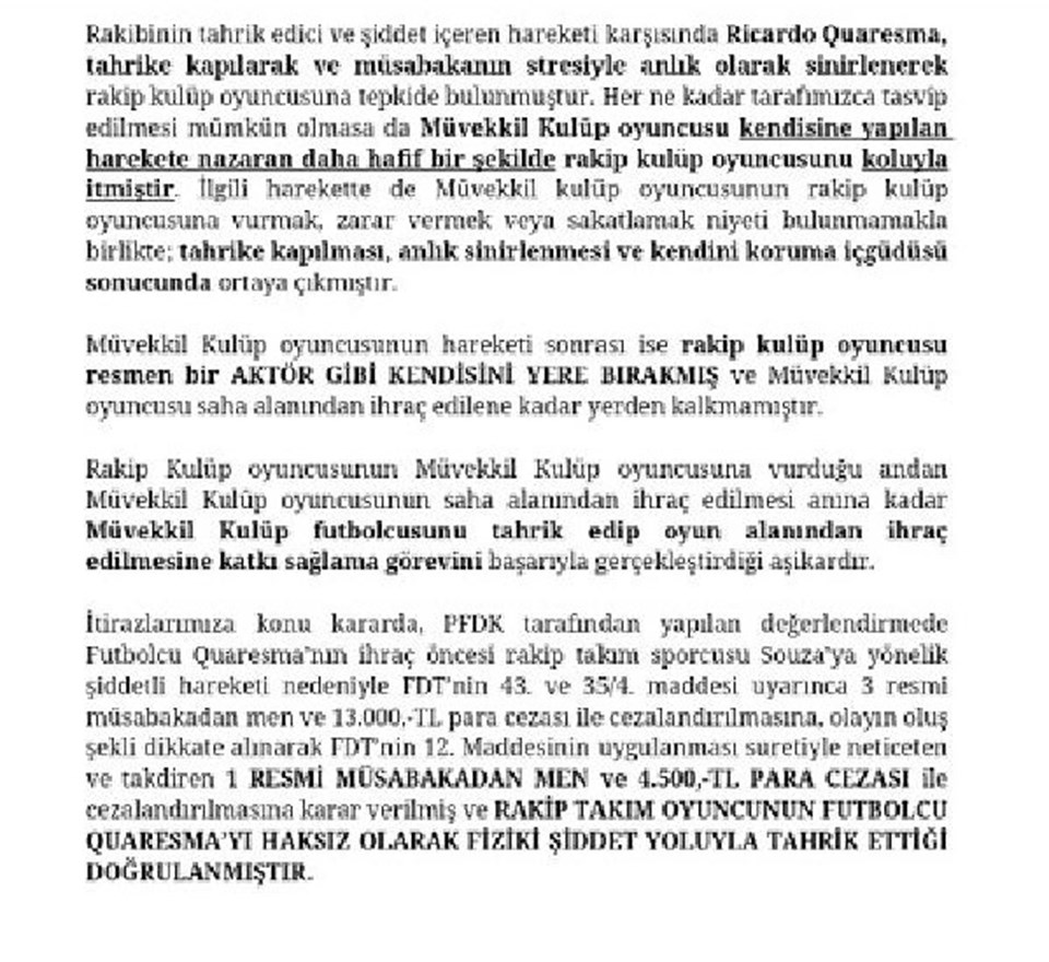 Beşiktaş'tan Quaresma için 11 sayfalık savunma - 2