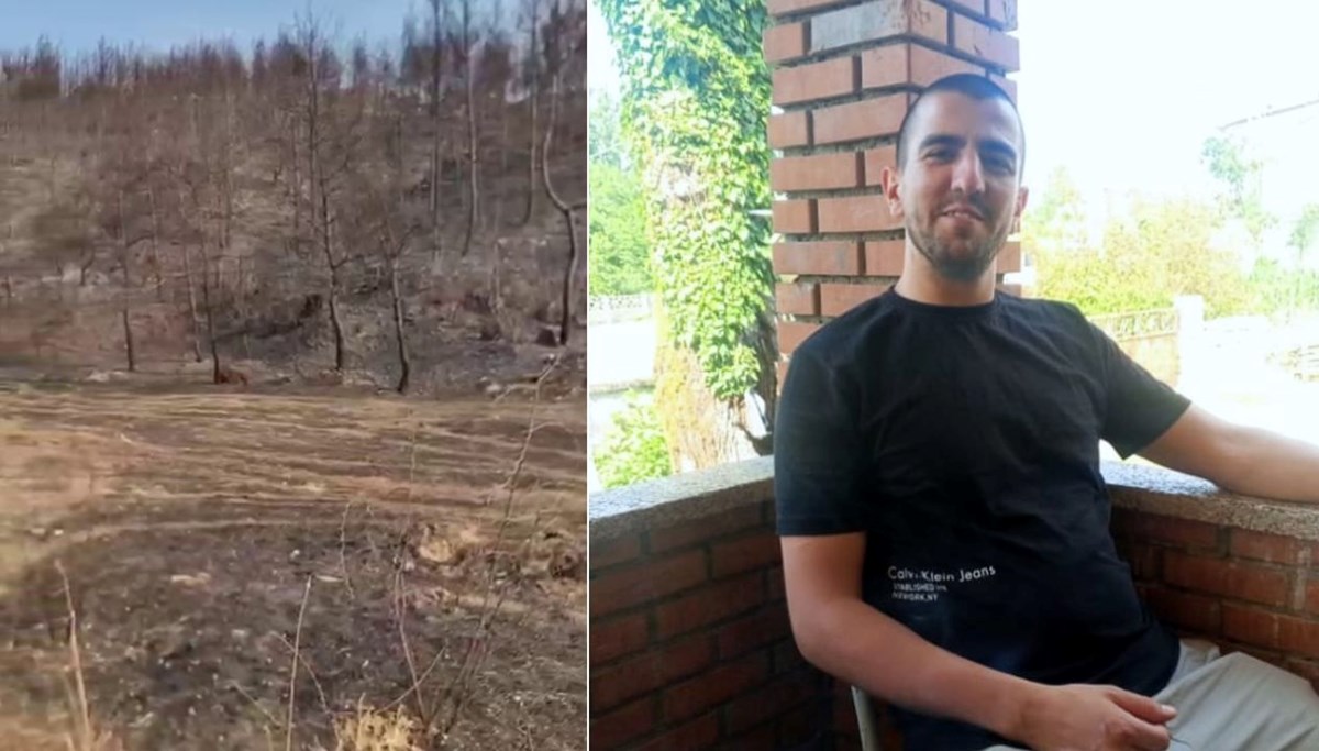 Yanan ormanda ölü bulundu