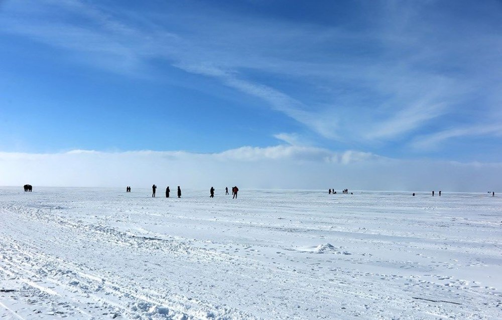 Donan Çıldır Gölü'nde Eskimo usulü balık avı - 1