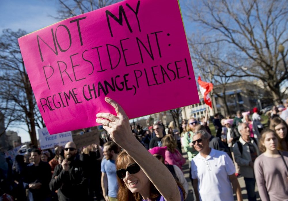 ABD'de 28 kentte Trump karşıtı gösteri - 1