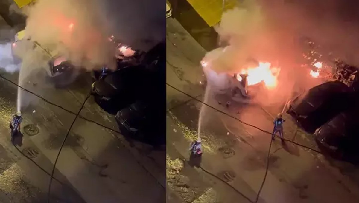 Şişli'de barakada başlayan yangın park halindeki araca sıçradı Şişli'de barakada başlayan yangın park halindeki araca sıçradı
