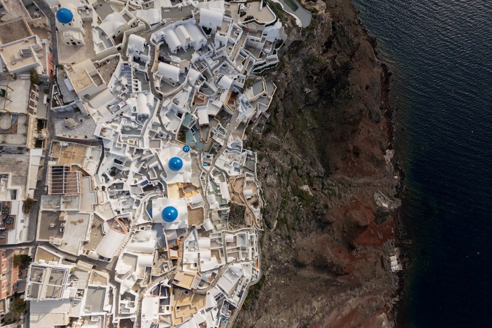 Santorini'de heyelan alarmı: İHA'lar kullanılarak risk haritası çıkarılıyor - 2