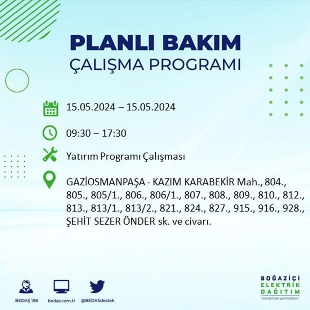 تركيا اليوم انقطاع التيار الكهربائي عن 22 منطقة بإسطنبول.. طالع الجدول انقطاع التيار الكهربائي عن 22 منطقة بإسطنبول: متى تعود الكهرباء؟ (15 مايو برنامج انقطاع BEDAŞ) - 39