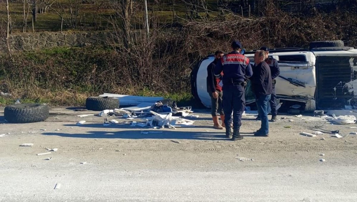 Ordu'da kamyonet takla attı: 1 ölü, 3 yaralı