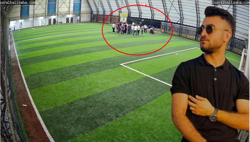 Halı saha maçında kalbine yenildi