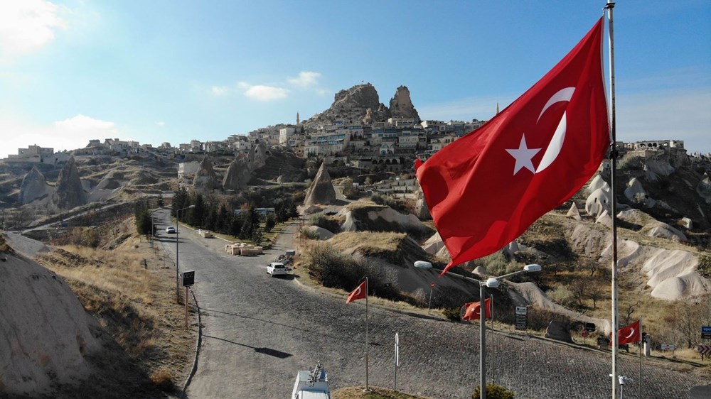 'Dünyanın en yüksek peri bacası' Uçhisar'a ziyaretçi akını - 3